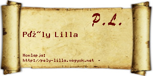 Pély Lilla névjegykártya